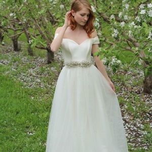 White long prom dress